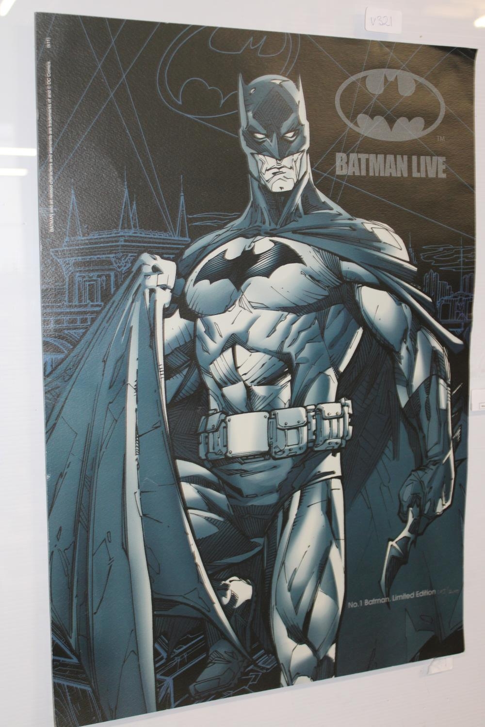 A limited edition Batman Live poster 103/2000