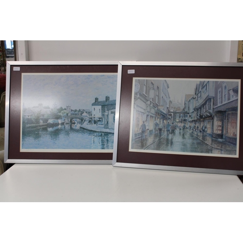 551 - Two nicely framed & signed limited edition Yorkshire prints 74cm x 54 cm collection only