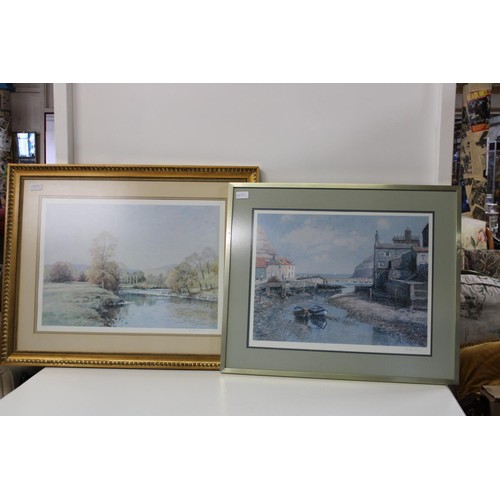 552 - Two nicely framed & signed limited edition Yorkshire prints  79 x 63 largest  collection only