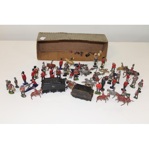 34 - A job lot of assorted antique lead soldiers & other