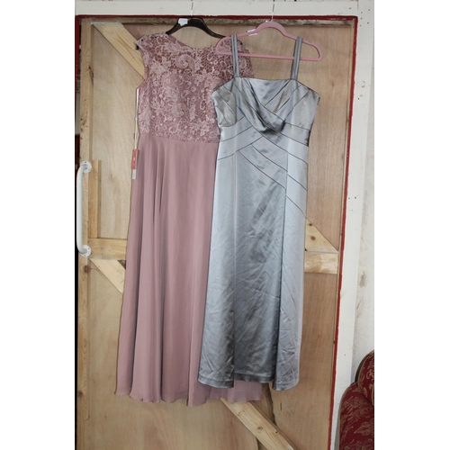 442 - 2 ladies evening dresses one with tags