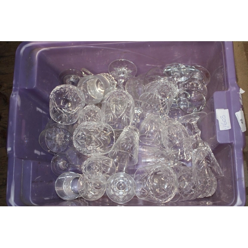 48 - A box of assorted glass ware collection only