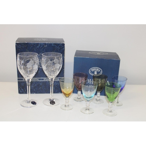 9 - Two box sets of cut glass crystal.
Stuart and Bohemia Crystal