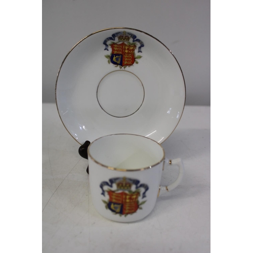 543 - A Macintyre/Moorcroft cup & saucer produced for the diamond jubilee of Queen Victoria 1897.