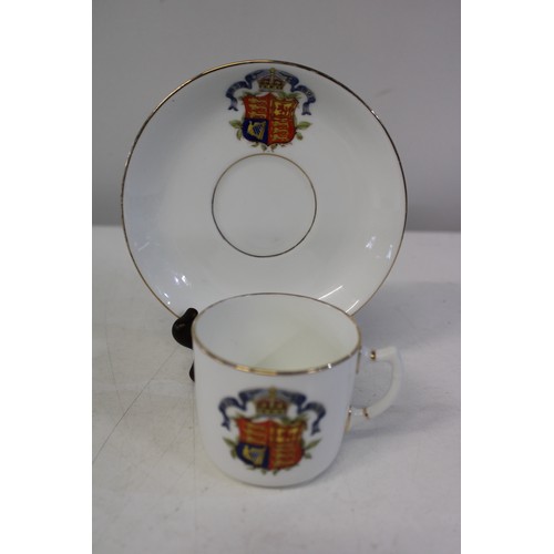 543 - A Macintyre/Moorcroft cup & saucer produced for the diamond jubilee of Queen Victoria 1897.