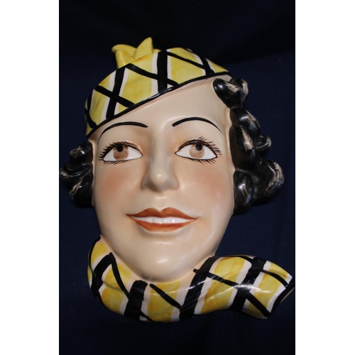 113 - A early Goebels Art Deco period wall hanging mask - 20x15cm