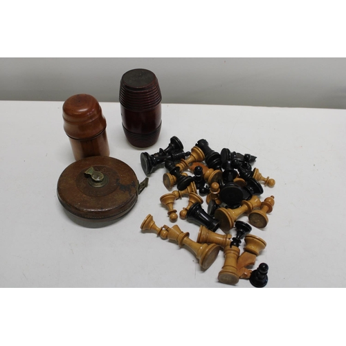 63 - A job lot of assorted treen items & other