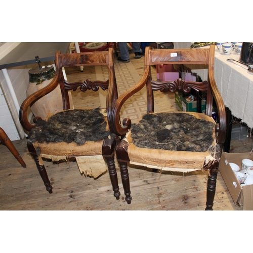 80 - A pair of Victorian chairs for restoration Collection Only