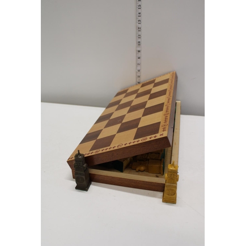 18 - A large wood Russian chess set