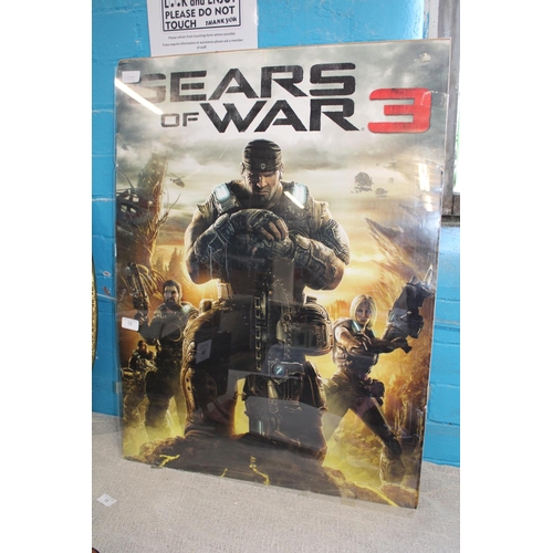 19 - A Gears of War 3 poster  collection only