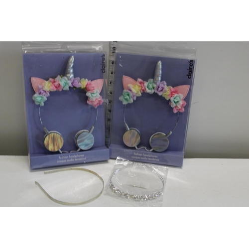 357 - Two Claire's fashion headphone sets