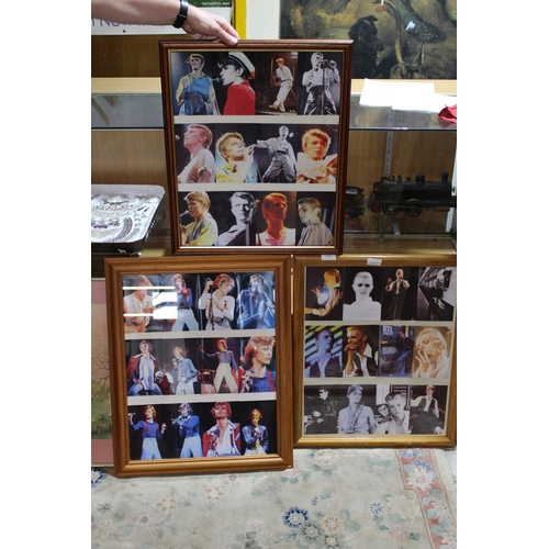 241 - 3 Framed David Bowie Collage (no in-house postage)