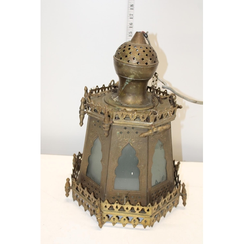 305 - Large Indian style Brass period ceiling lantern