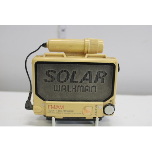 463 - A vintage Sony WM-107 solar powered walkman