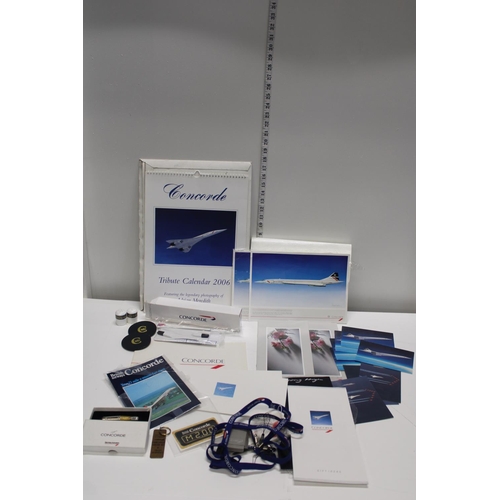 11 - A good selection of assorted vintage Concorde ephemera etc. Including a Royal Doulton salt & pepper ... 