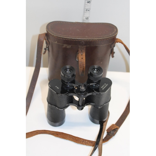 185 - A pair of Lieberman and Gortz binoculars with case