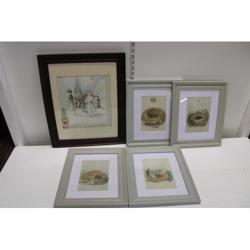 103 - A selection of framed Edwardian prints