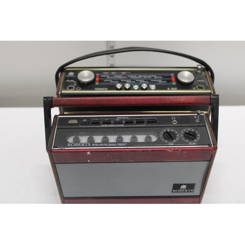 13 - Two vintage Roberts radios