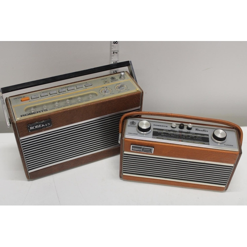 14 - Two vintage Roberts radios