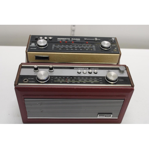 17 - Two vintage Roberts radios