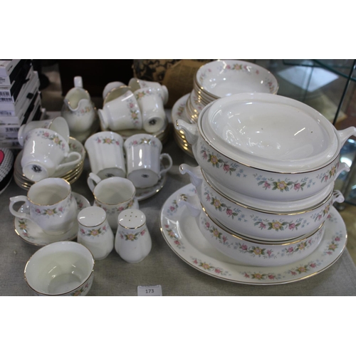 173 - A large Kirsty Jane bone china dinner service. Postage unavailable