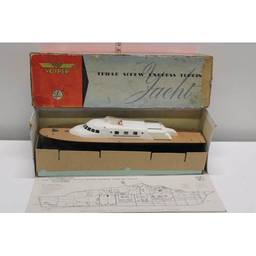 3 - A boxed Vosper triple screw express turbine model yacht