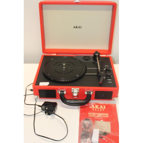 43 - A vintage style Akai portable record player