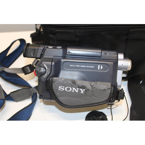 49 - A cased Sony Handycam