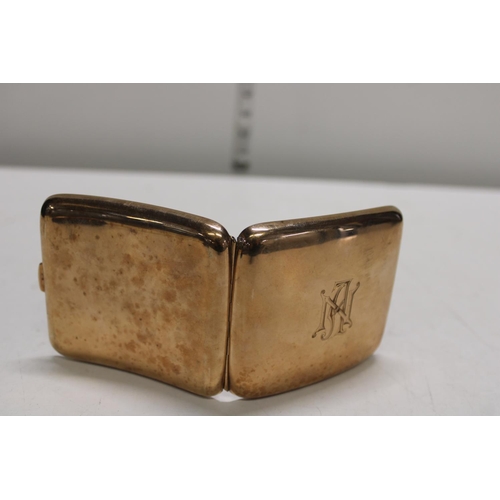 150 - A solid hallmarked 9ct gold cigarette case (102.23 grams)