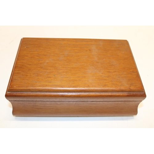 262 - A wooden teak box made from HMS Howe