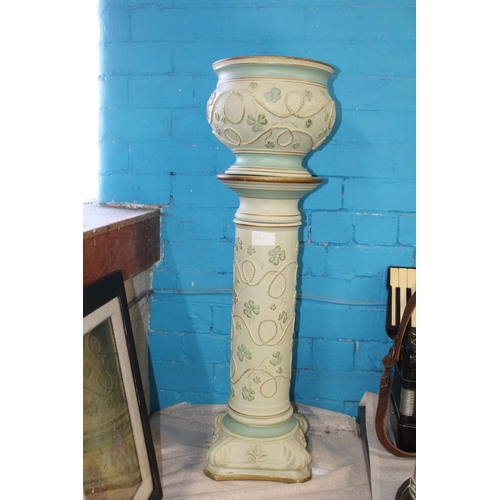 1 - A large ceramic Jardinière stand and vase 'no postage available'