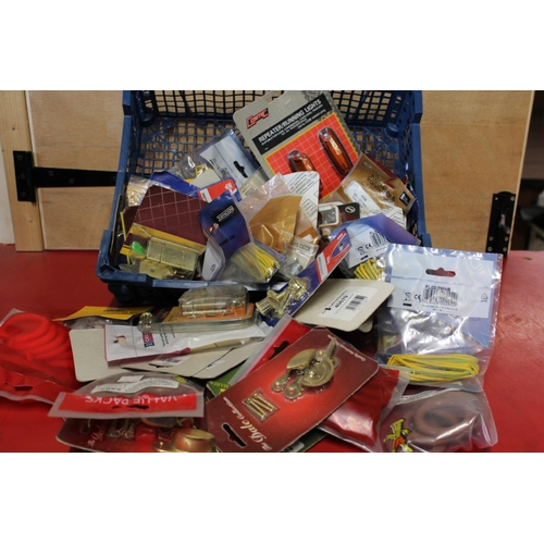 126 - A tray containing a large quantity of hardware items etc 'no postage available'