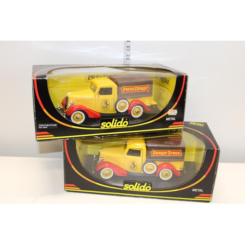 157 - Two Solido boxed metal truck models