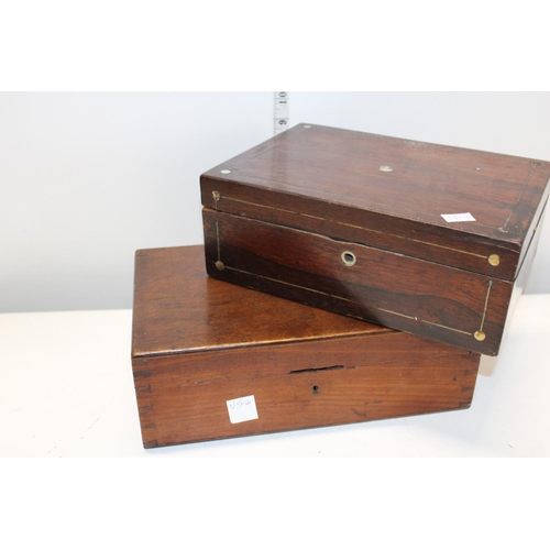 83 - Two vintage wooden boxes for restoration