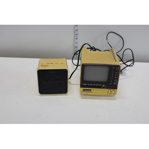 404 - A vintage portable TV and a Sony digicube