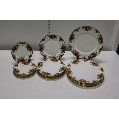 3 - A selection of Royal Albert OCR Old Country Roses dinner plates and side plates 18 pieces in total