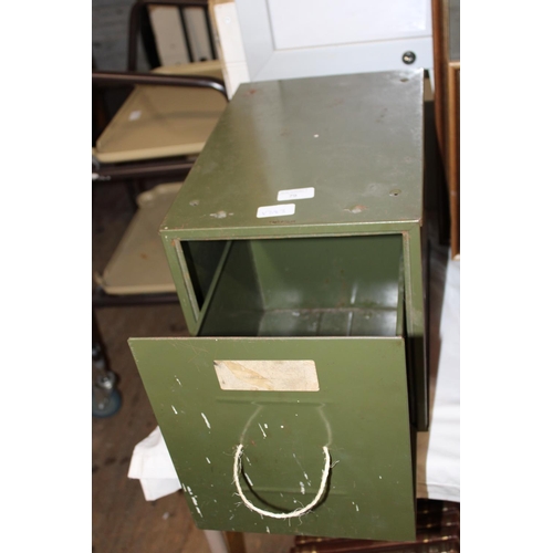 430 - A vintage metal filing drawer. Collection only