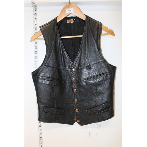 438 - A vintage leather waistcoat by Marlborough