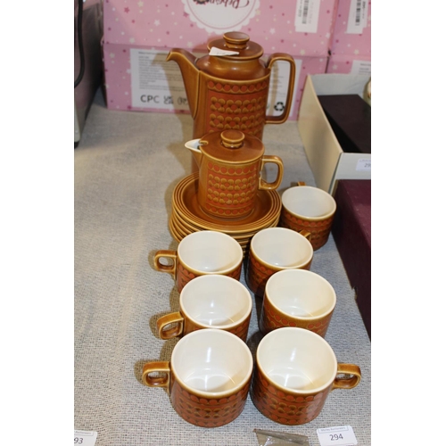 294 - A vintage Hornsea ware coffee service
