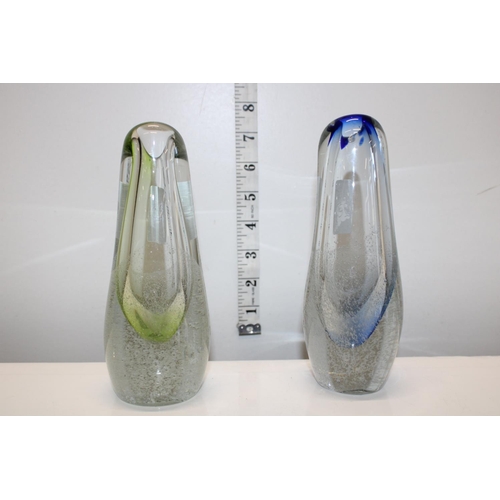 20 - A pair of Skrdlovice Czech studio vases