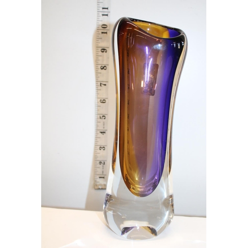 64 - A signed Crystal Art Czech studio glass vase