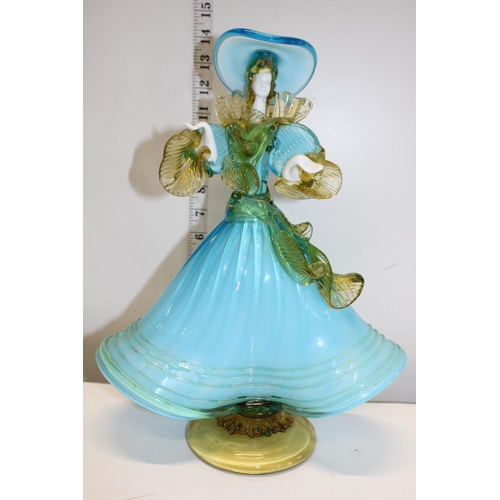 93 - A signed Murano Italian studio glass Lady figure