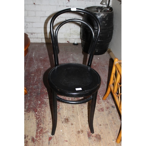 68 - A vintage French bistro chair. postage unavailable