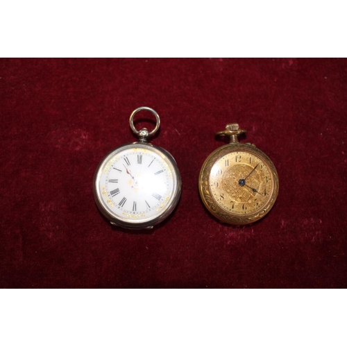 124 - Two vintage pocket one continental silver and one by ACE watches a/f