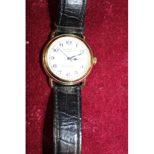 129 - A gold cased rotary watch A/F