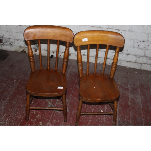 71 - Two antique wooden child's chairs. Postage unavailable