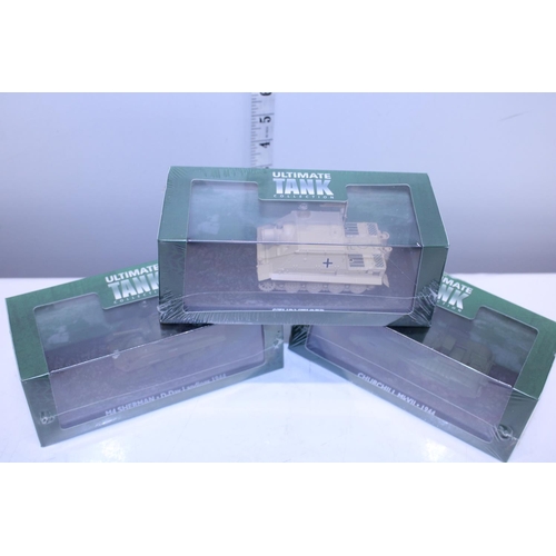 110 - Three boxed Atlas tank models