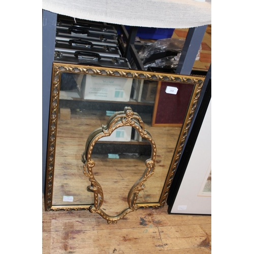 338 - Two vintage gilt framed mirrors, Collection only