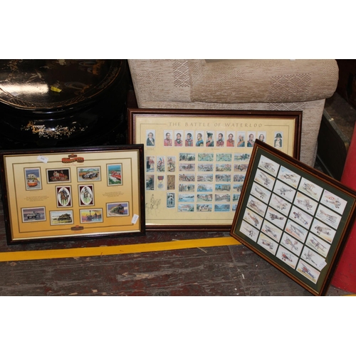 342 - Three framed military related collectors card sets. Collection only