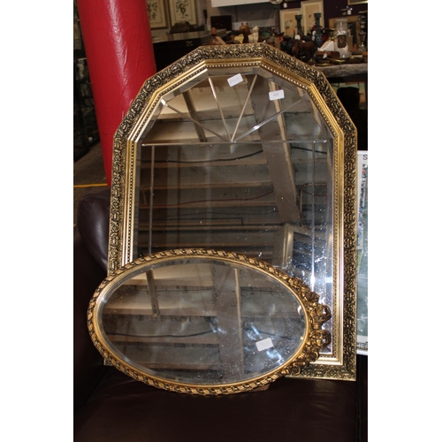 257 - Two quality gilt framed mirrors. collection only